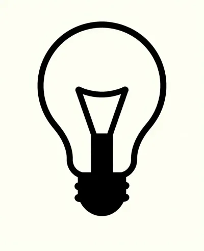 Black Lightbulb with Glossy Surface - Lighting - AI generated image