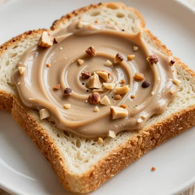 Crusty Toast with Hazelnut Spread - Food - AI generated image