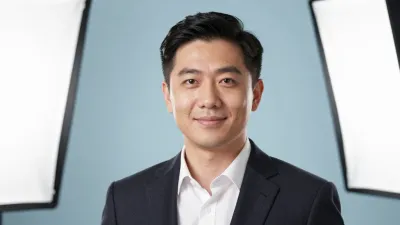 Man in Black Suit Headshot - Portrait - AI generated image