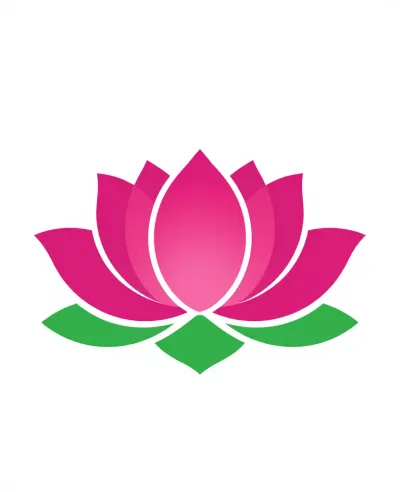 Pink Lotus Flower with Overlapping Petals - Flora - AI generated image