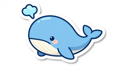 Baby Whale Floating Calmly - Animal - AI generated image