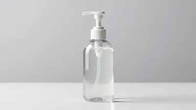 Clear Shampoo Bottle with Pump - Beverage - AI generated image