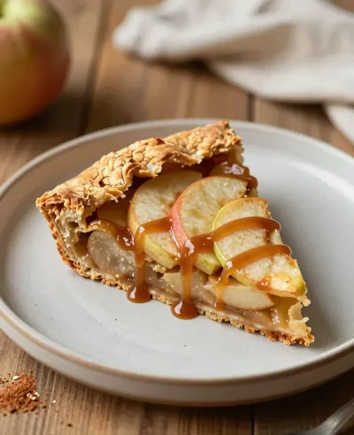 Caramel Apple Galette with Crispy Crust - Food - AI generated image