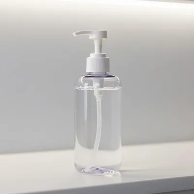 Clear Shampoo Bottle with Pump - Beauty - AI generated image