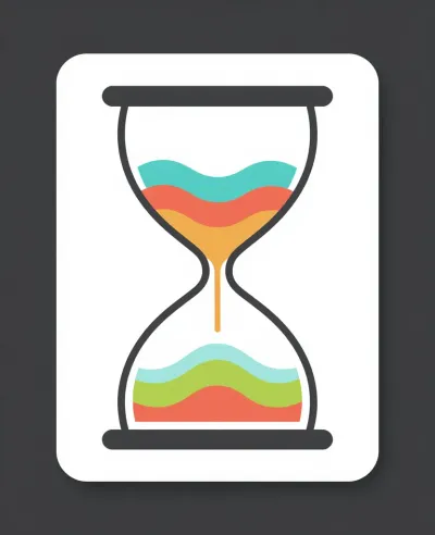 Hourglass with Flowing Sand - Iconography - AI generated image