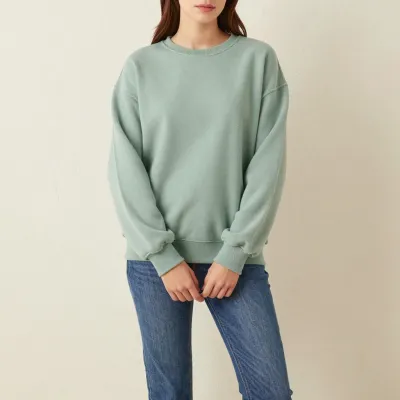 Mint-Green Sweatshirt Casual Pose - Fashion - AI generated image