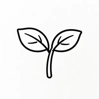 Sprout with Two Broad Leaves - Plant - AI generated image