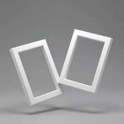 White Picture Frames Floating Mid-Air - Furniture - AI generated image