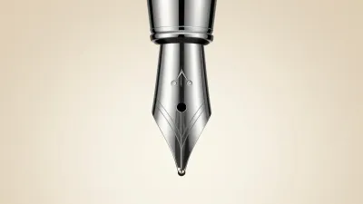 Fountain Pen Nib Dropping Ink - Stationery - AI generated image