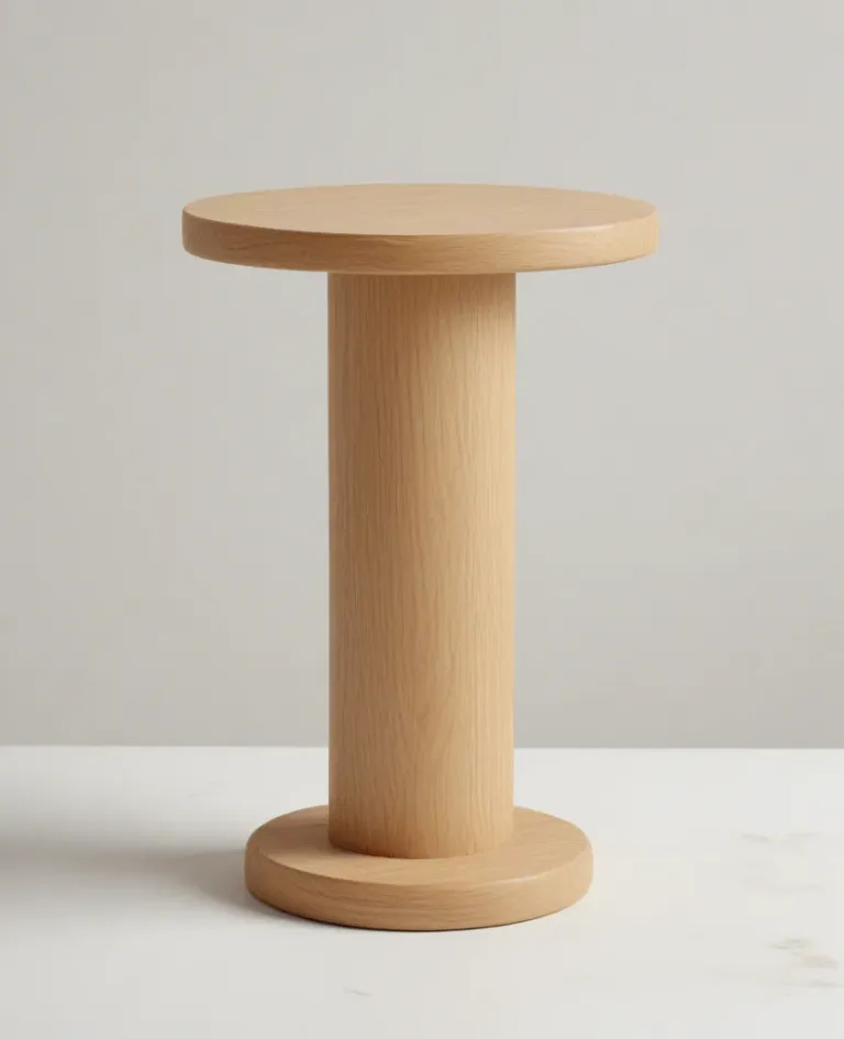 Light Oak Display Platform Polished Finish - Furniture - AI generated image