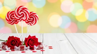 Lollipops and Roses Festive Arrangement - Food - AI generated image