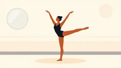 Ballerina Practicing in Ballet Pose - Dance - AI generated image