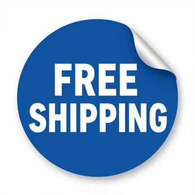 Blue-Free-Shipping-Sticker Glossy - Sticker - AI generated image