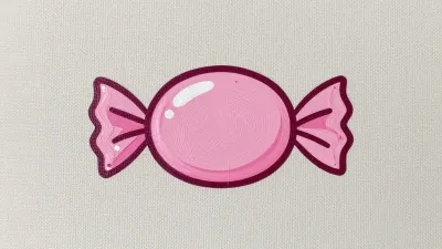 Pink Candy Wrapper with Bow - Food - AI generated image