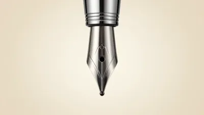 Fountain Pen Nib Dropping Ink - Stationery - AI generated image