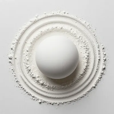 Ceramic Sphere with Concentric Rings - Art - AI generated image