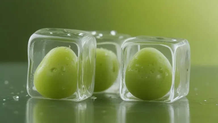 Frozen Grapes Encased in Ice Cubes - Food - AI generated image