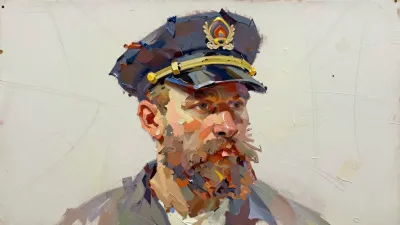 Weathered Harbor Captain in Uniform - Portrait - AI generated image