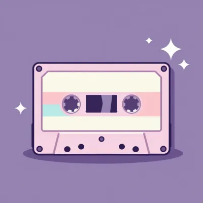 Pastel Cassette Tape Softly Lit - Objects - AI generated image