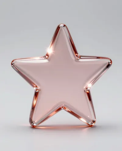 Crystal Star Charm Gleaming in Rose-Gold - Jewelry - AI generated image
