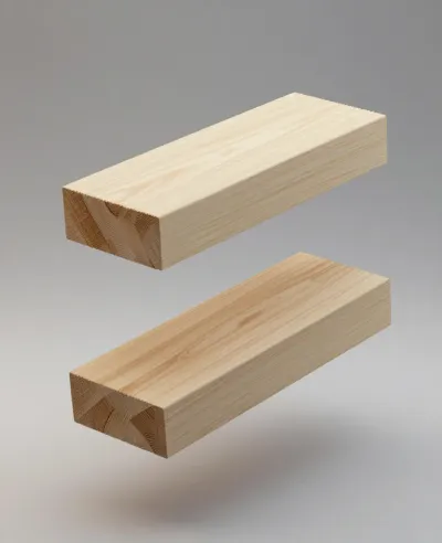 Floating Wooden Blocks Polished Light Wood - Furniture - AI generated image