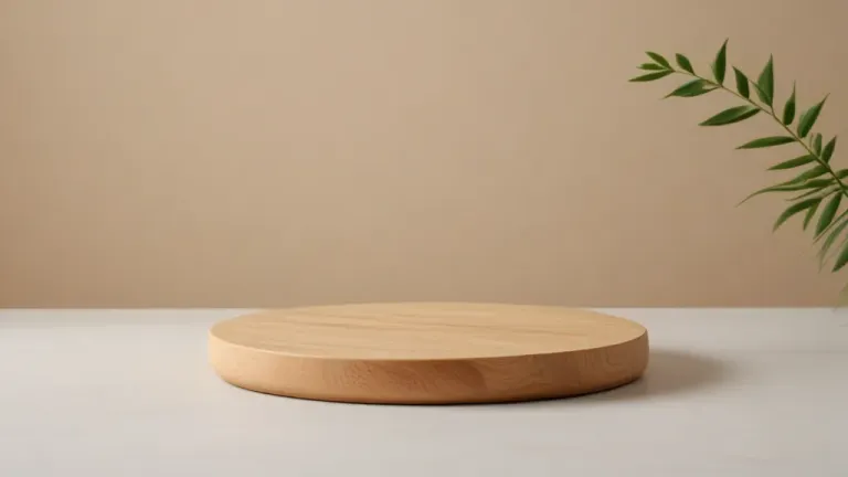 Wooden Podiums Cascading Display - Minimalism - AI generated image