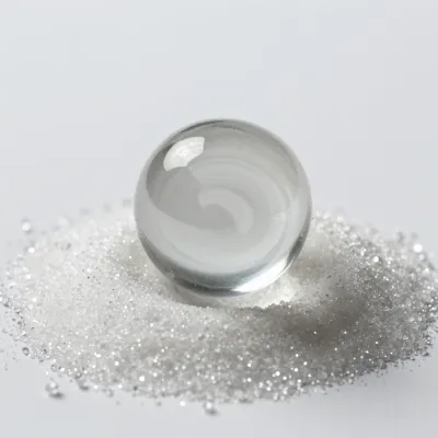 Glass Marble Resting on Sugar - Still Life - AI generated image