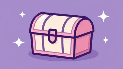 Pastel Treasure Chest with Rounded Lid - Objects - AI generated image