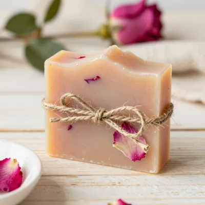 Handcrafted Soap Bar with Twine Wrapping - Soap - AI generated image