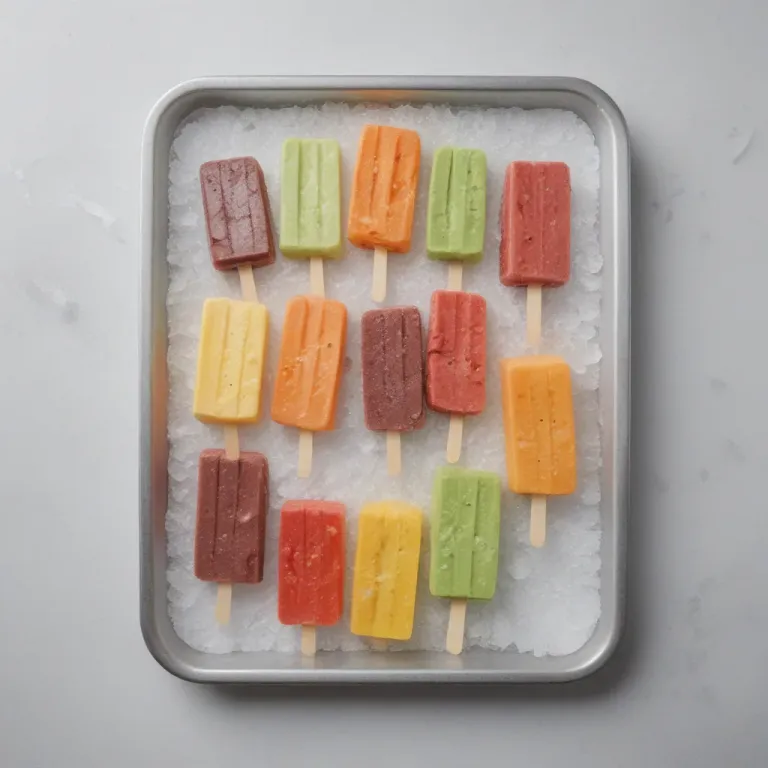 Homemade Popsicles on Ice - Food - AI generated image