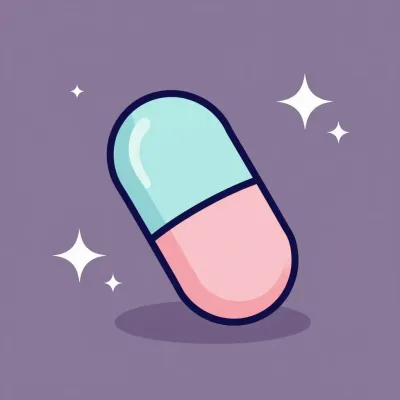 Two-Toned Capsule Gleaming in Soft Light - Capsule - AI generated image