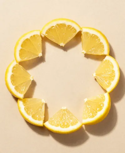Lemon Wedges Ring Arrangement - Food - AI generated image