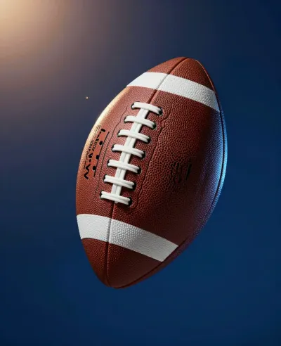 American Football Floating in Soft Light - Sports - AI generated image