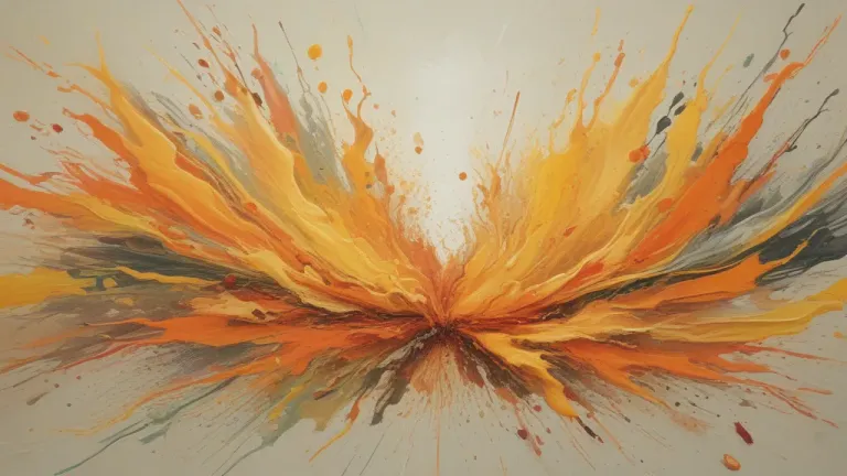 Paint Splatter Explosion Centered Symmetry - Art - AI generated image