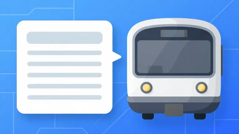 Futuristic Train with Speech Bubble - Transportation - AI generated image