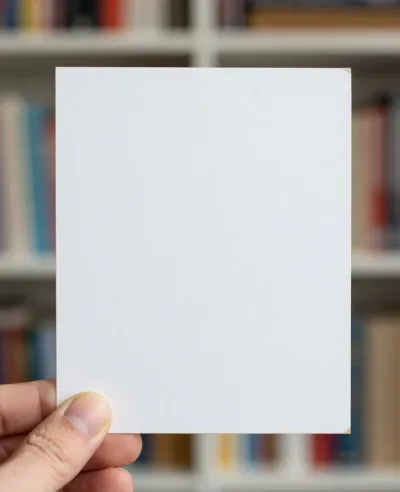 Hand Holding Smooth White Card - People - AI generated image