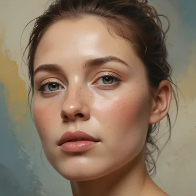 Smooth Skin Portrait with Soft Lighting - Portrait - AI generated image