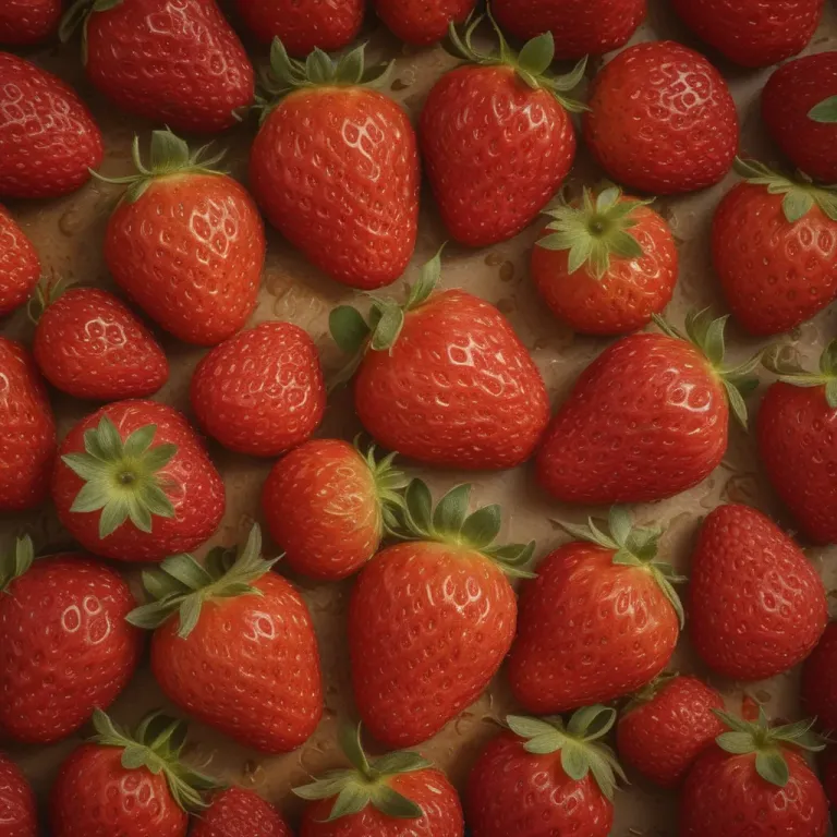 Strawberries in Golden Hour Light - Food - AI generated image
