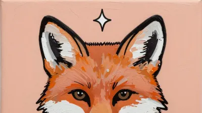Fox with Sparkle Expressive Eyes - Wildlife - AI generated image