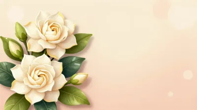 Creamy White Gardenias Corner Arrangement - Flowers - AI generated image