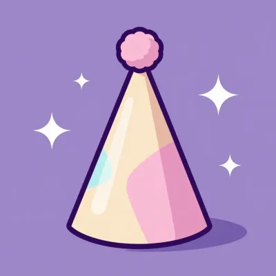 Glittering Party Hat with Soft Light - Fashion - AI generated image