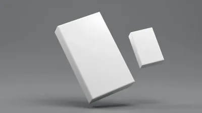 White Cuboids Suspended in Soft Light - Abstract - AI generated image