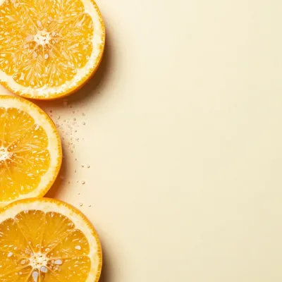 Sliced Oranges Juicy Reflections - Food - AI generated image