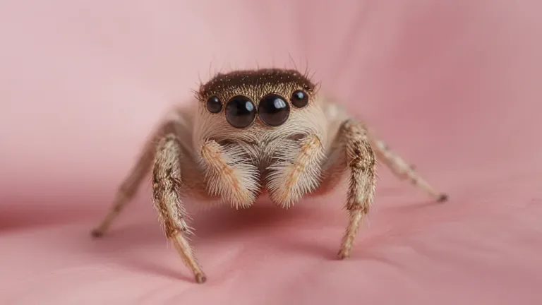 Spider with Large Black Eyes - Wildlife - AI generated image