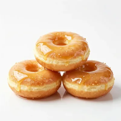 Honey-Glazed Donuts Stacked Pyramid - Food - AI generated image
