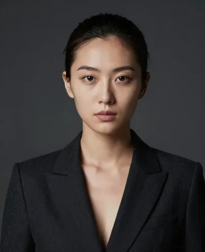 Serious Businesswoman in Dark Blazer - People - AI generated image