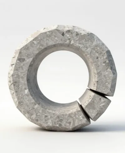 Broken Stone Ring Textured Surface - Art - AI generated image