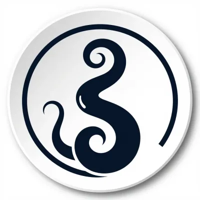 Dark Blue Tentacle Curving Glossy - Tentacle - AI generated image