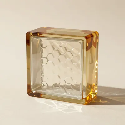 Amber Honeycomb Block Polished Finish - Material - AI generated image