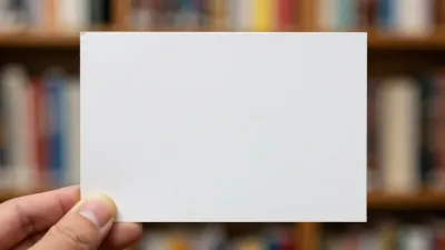 Hand Holding White Library Card in Soft Light - People - AI generated image